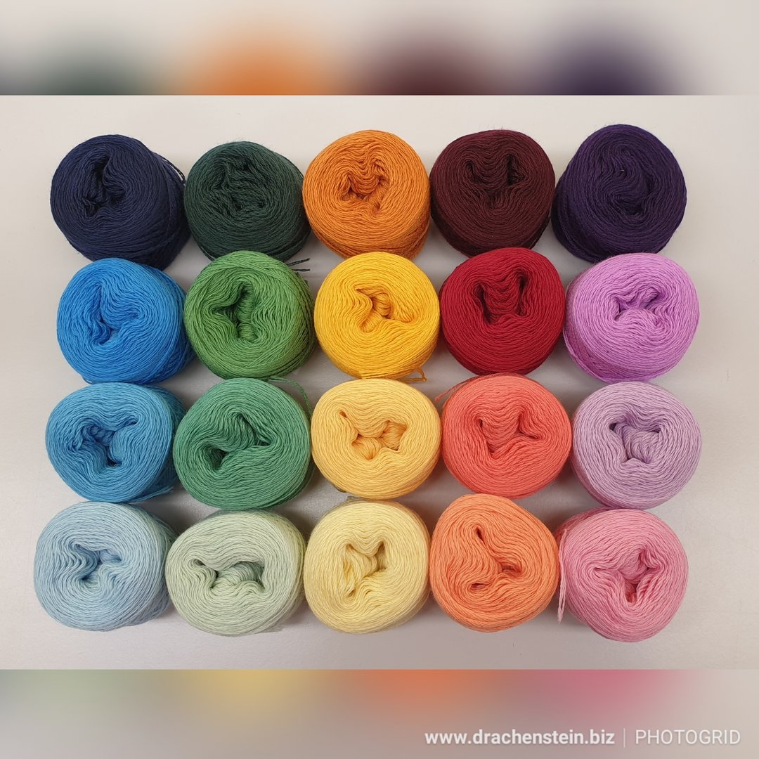 3-fädig Uni-Farbe 100% Wolle Merino