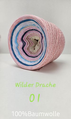 Baumwolle Wilder Drache 01